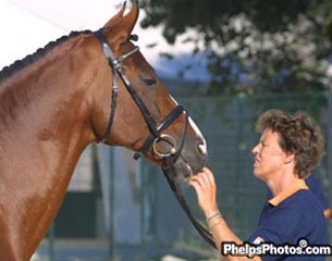 Ellen Bontje and Silvano N at the vet inspection in Jerez