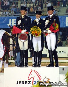 The WEG podium from a different angle