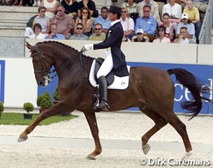 Ulla Salzgeber and Rusty at the 2003 CDIO Aachen :: Photo © Dirk Caremans