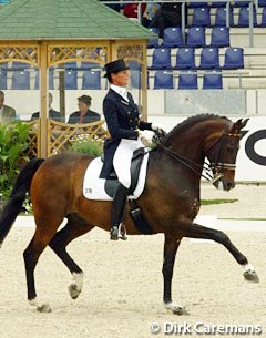 Ulla Salzgeber on Wall Street at the 2003 CDIO Aachen :: Photo © Dirk Caremans