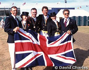 The British bronze medal winning team at the 2003 European Championships in Hickstead