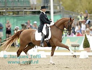 Lone Jorgensen on FBW Kennedy at the 2003 European Championships :: Photo © Arnd Bronkhorst