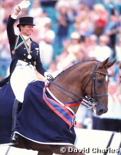 Ulla Salzgeber and Rusty win the 2003 European Dressage Championships :: Photo © David Charles