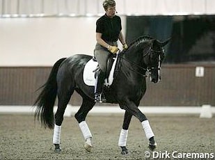 Kyra Kyrklund and Max at the 2004 Global Dressage Forum :: Photo © Dirk Caremans
