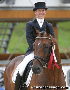 Susanne Hassler and Royal Prince at the 2004 World Young Horse Championships :: Photo © Astrid Appels