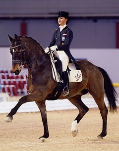 Victoria Max-Theurer and Agrigento at the 2005 CDI Dortmund