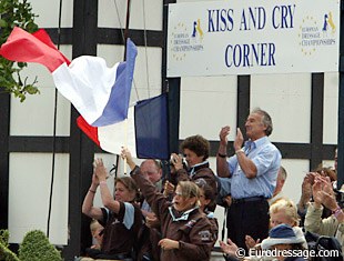 A united team was that of the French. Team members Constance Menard and Dominique D'Esme and fans are rooting for Karen Tebar and Falada M. Tebar became France's star rider in Hagen, riding her horse to a personal best score.