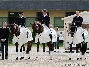The Belgian team at the 2005 CDIO Saumur: Baetens-Van Lent, Jorissen, Devroe :: Photo © Astrid Appels