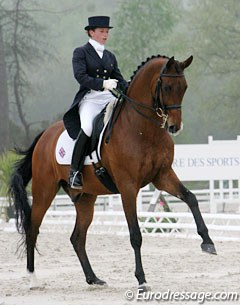 Sarah Millis and O'Neill at the international small tour show debut at the 2005 CDIO Saumur :: Photo © Astrid Appels
