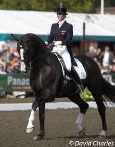 Laura Bechtolsheimer and Douglas Dorsey win the 2005 British Dressage Championships :: Photo © David Charles
