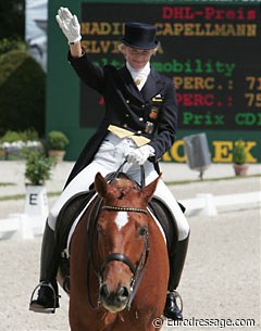 Nadine Capellmann and Elvis at the 2006 CDIO Aachen