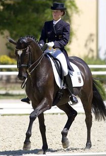 Kristina Sprehe and Rose Noir at the 2006 European Young Riders Championships :: Photo © Michael Rzepa