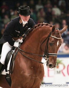 Marlies van Baalen and Relevant at the 2006 Zwolle International Stallion Show :: Photo © Astrid Appels