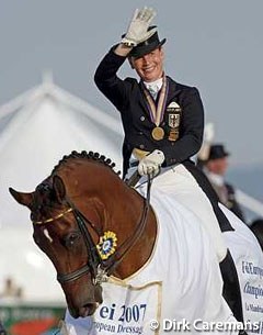 Grand Prix Special gold for Isabell Werth and Satchmo at the 2007 European Championships