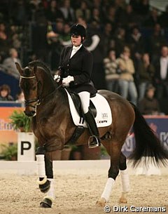Emmelie Scholtens and Uphill at the 2007 KWPN Stallion Competition Finals :: Photo © Dirk Caremans