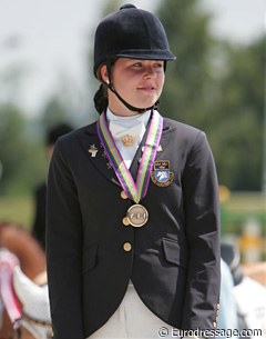 Elin Aspnas wins the bronze medal at the 2008 European Pony Championships in Avenches (SUI) :: Photo © Astrid Appels