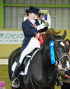 Mieko Yagi and Rasputin win the 2008 Japanese Dressage Championships