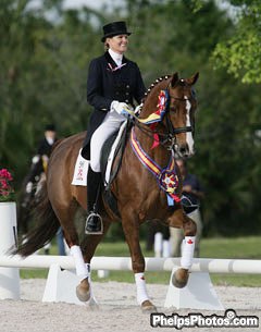 Ashley Holzer and Pop Art at the 2008 Palm Beach Dressage Derby :: Photo © Mary Phelps