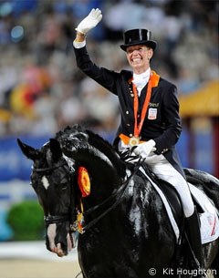 Anky van Grunsven and Salinero win gold at the 2008 Olympic Games :: Photo © Kit Houghton