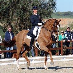 Carl Hester and Dolendo at the 2008 Sunshine Tour