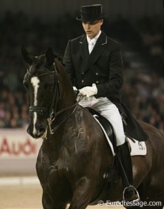 Andreas Helgstrand on Gredstedgårds Casmir at the 2008 World Cup Finals :: Photo © Astrid Appels