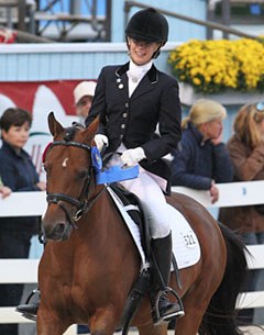 Isabelle Leibler and Depardieu at 2009 Dressage at Devon :: Photo © Sue Stickle