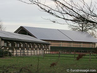 Paul Schockemohle's neighbour has solar panels all over the roofs of his stables