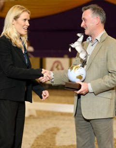 Richard Davison Receives the Equestrian of the Year Award at 2009 HOYS