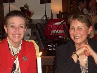 Monique Sattler and Nadine Cochenet at the 2009 Top Dressage Team Debate Evening