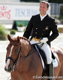 Kristian von Krusenstierna and April4Cible leave the ring at the 2010 CDIO Aachen :: Photo © Astrid Appels