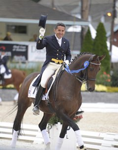 Cesar Parra and Olympia win the Inter I Kur at 2010 Dressage at Devon :: Photo © Hoof Print Images