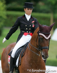 Anne Rita Bertschy and Tenson at the 2010 European Young Riders Championships in Kronberg, Germany :: Photo © Astrid Appels