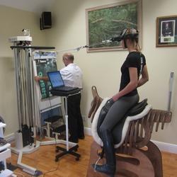Thea Maxfield working on her rehabilitation