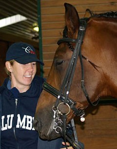 Courtney King-Dye with Hampton Green Farm's Grandioso
