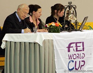 Judge Dieter Schüle at work at the 2010 World Cup Finals