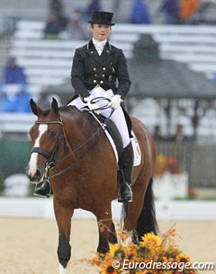 Judy Reynolds rode in the rain on Monday :: Photo © Astrid Appels