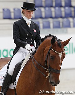 Helene Melsen and her Danish warmblood gelding Akeem (by Lobster) :: Photo © Astrid Appels