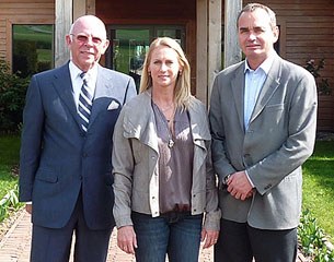Anthony Kies (WDM), Virginia Lundin and Ian Lundin at the Jiva Hill resort near Geneva, Switzerland