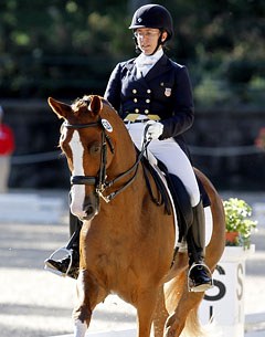 Heather Mason and Warsteiner at the 2011 U.S. Dressage Championships :: Photo © Sue Stickle