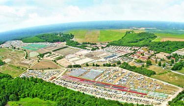An aerial of the French Pony Championships in Lamotte-Beuvron