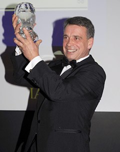 Anglo European Studbook director, Henk Minderman winner of the Equestrian Edge Meritoire presented at the British Breeding Breeders’ Awards Dinner at the Grange City Hotel in London for his contribution to British breeding.