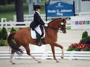 Monica Houweling and Stentano at the 2011 North American Junior/Young Riders Championships :: Photo © Diana DeRosa