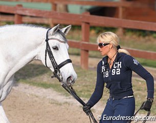 Silvia Rizzo and her upcoming Grand Prix horse, the Danish warmblood mare Donna Silver