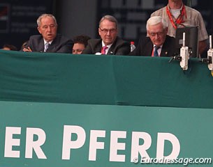 The judging supervisory panel (Mechlem, Hunt, Lette) at work at the 2011 World Cup Finals in Leipzig :: Photo © Astrid Appels