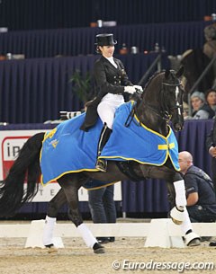 Alexandra Barbançon Mestre and Mr Q won the Junior Riders team test in Zwolle :: Photo © Astrid Appels