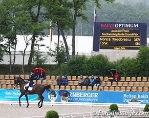 The Balve show ring on Friday: rain and empty chairs. It was different on the weekend: crowds filled the stands despite the bad weather