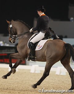 Sanne van Grotel returned to the show ring with her top horse Melvin V (by Flemmingh) after a long period of injury