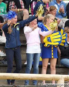 The Swedish rooting for their riders