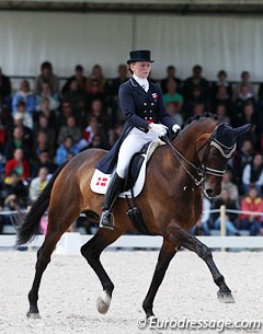 After winning junior riders' kur gold last year, Danish Nanna Skodborg Merrald seemed to want it so badly again this year. Maybe the longing was too big as the rider lost her focus on Millibar and made mistakes. They finished 7th