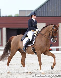 Claire Gallimore on Daniolo at the 2012 CDIO-JR Moorsele :: Photo © Astrid Appels